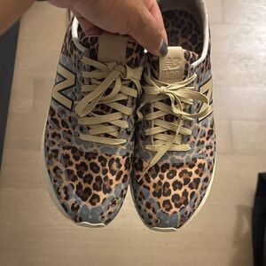 New Balance Animal Print Sneakers with Beige Accents